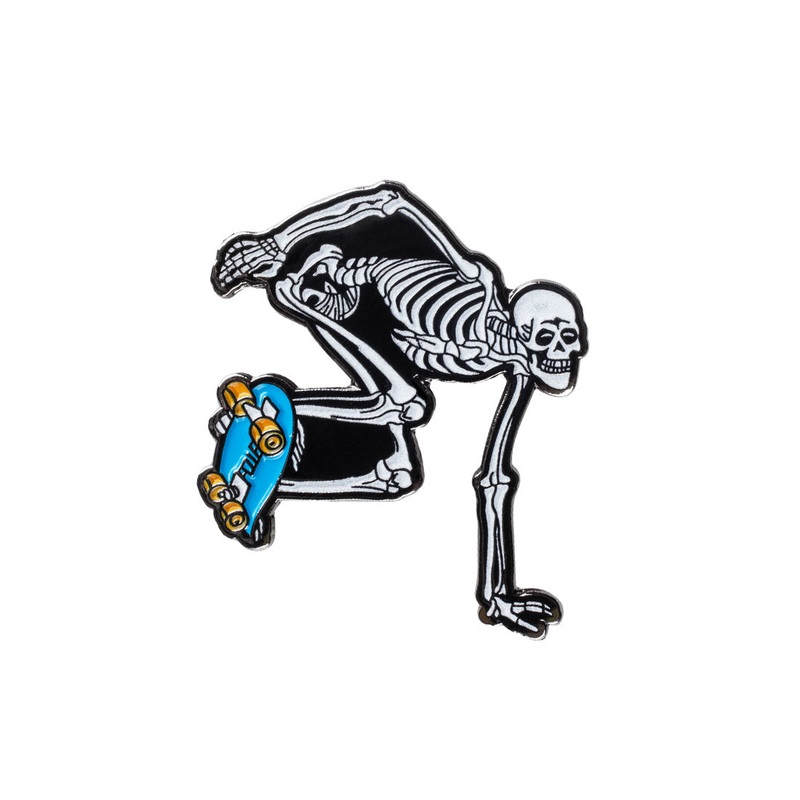 Powell Peralta Skateboarding Skeleton Lapel Pin – Glow