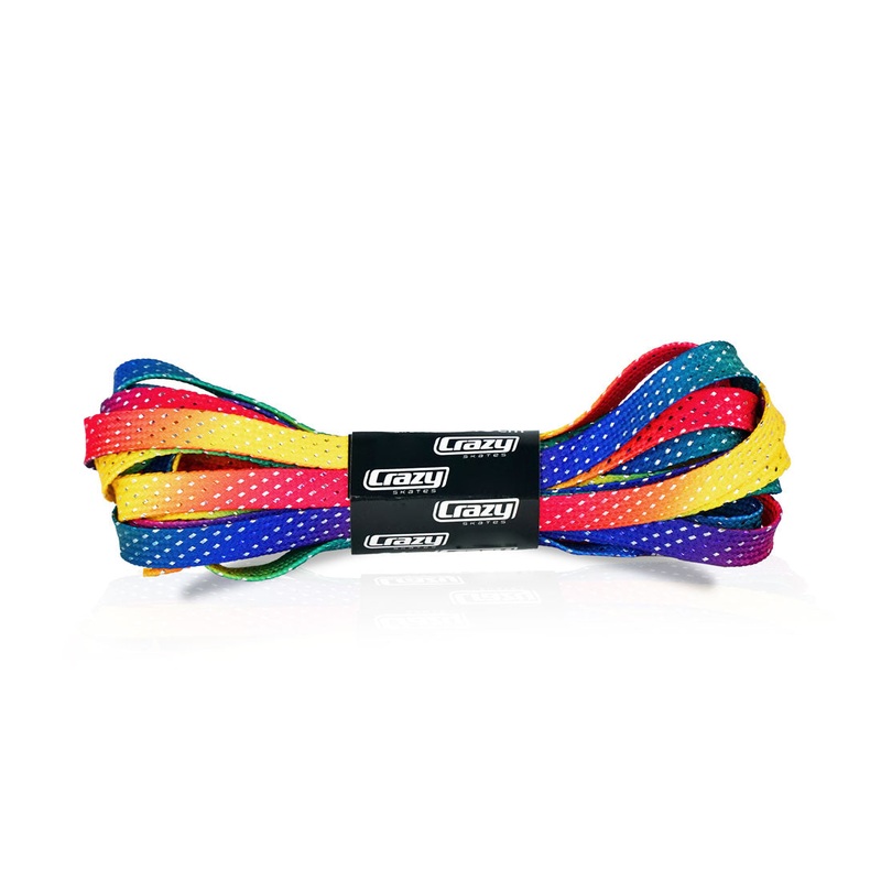 Crazy Laces – Pair – Rainbow Glitter 150cm / 60″