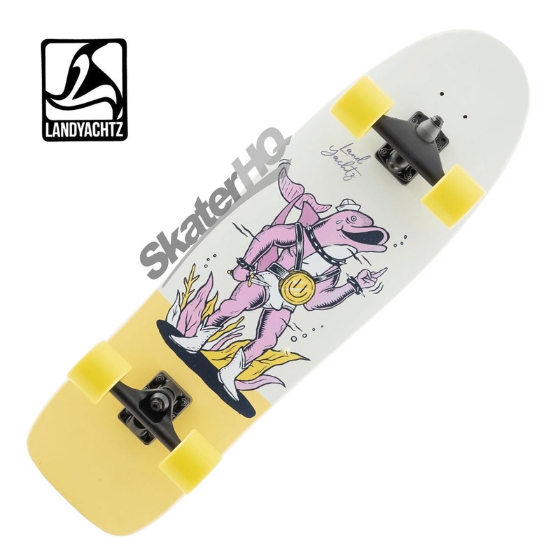 Landyachtz Surf Life Flippy 31.6 Surfskate Complete D_lrg Pink/Yellow