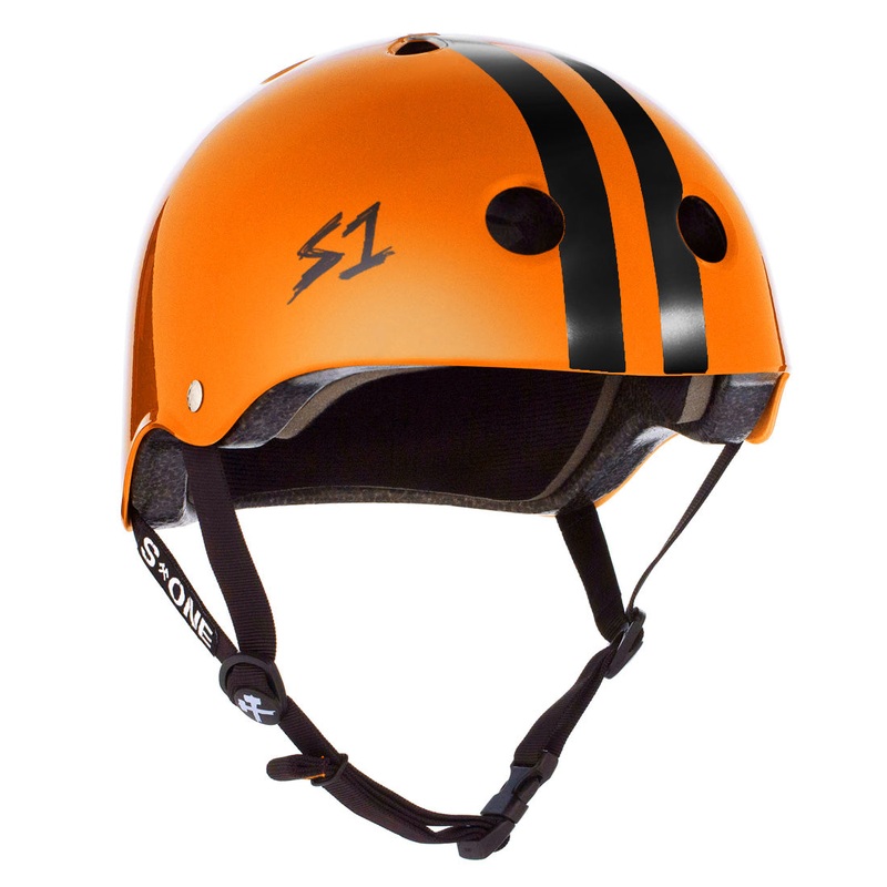 S-One Lifer Helmet – Bright Orange/Black Stripes