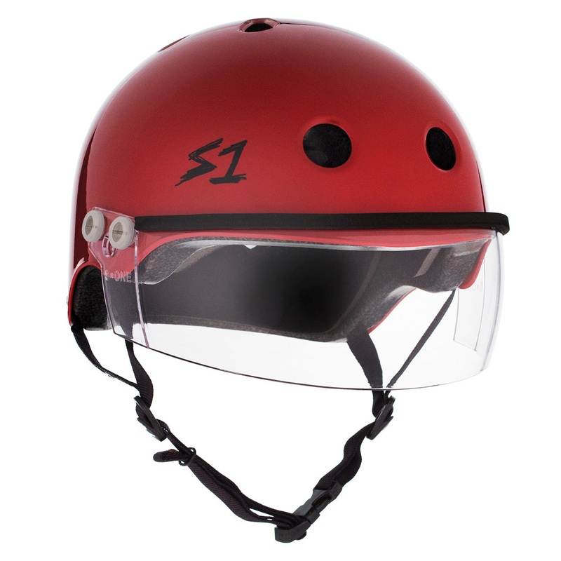 S-One Visor Lifer Helmet – Blood Red Gloss
