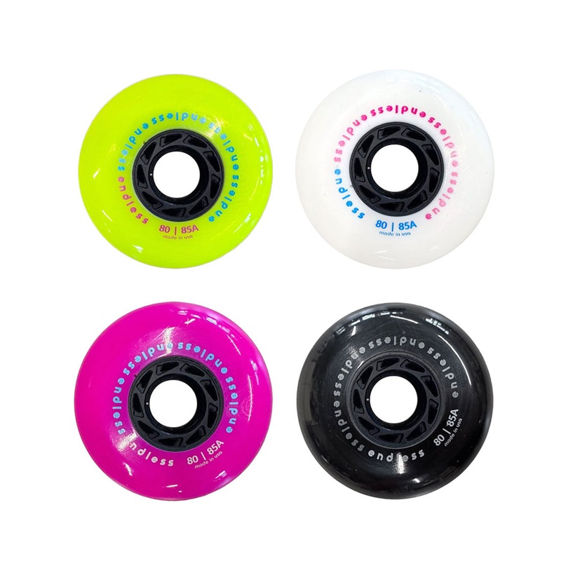 Endless 80mm Wheels 4pk Black