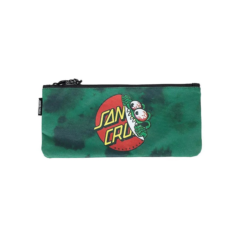 Santa Cruz Beware Dot Pencil Case – Green Tie Dye