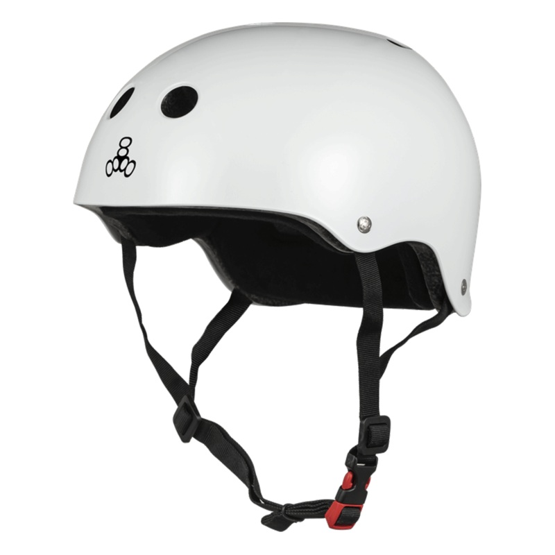 Triple 8 THE Cert SS Helmet – White Gloss XS/S