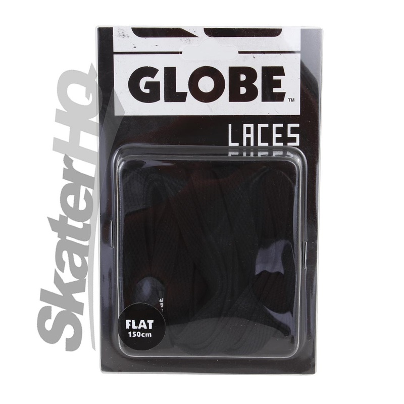 Globe Flat 150cm Laces – Black Black