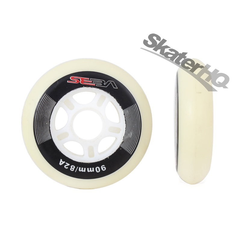 Seba 90mm/82a Wheels 8pk – White W 81-90mm White