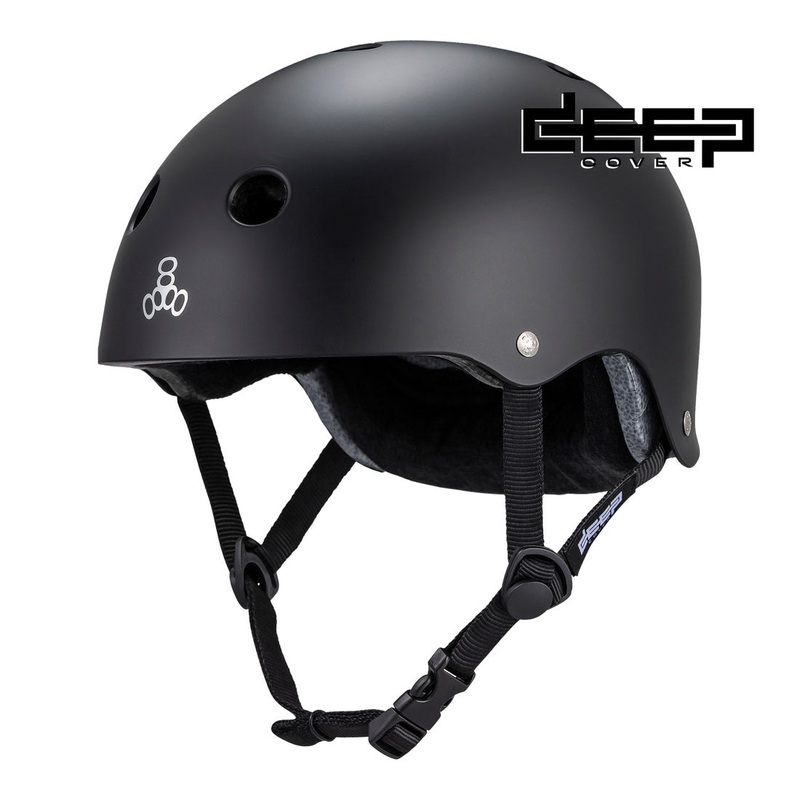 Triple 8 Deep Cover Helmet – Black Matte XS/S