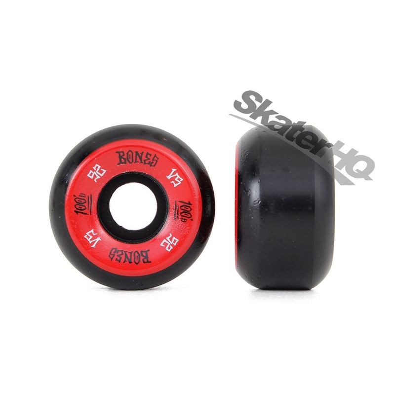 Bones OG 100s V5 52mm – Red/Black W 51-60mm Red