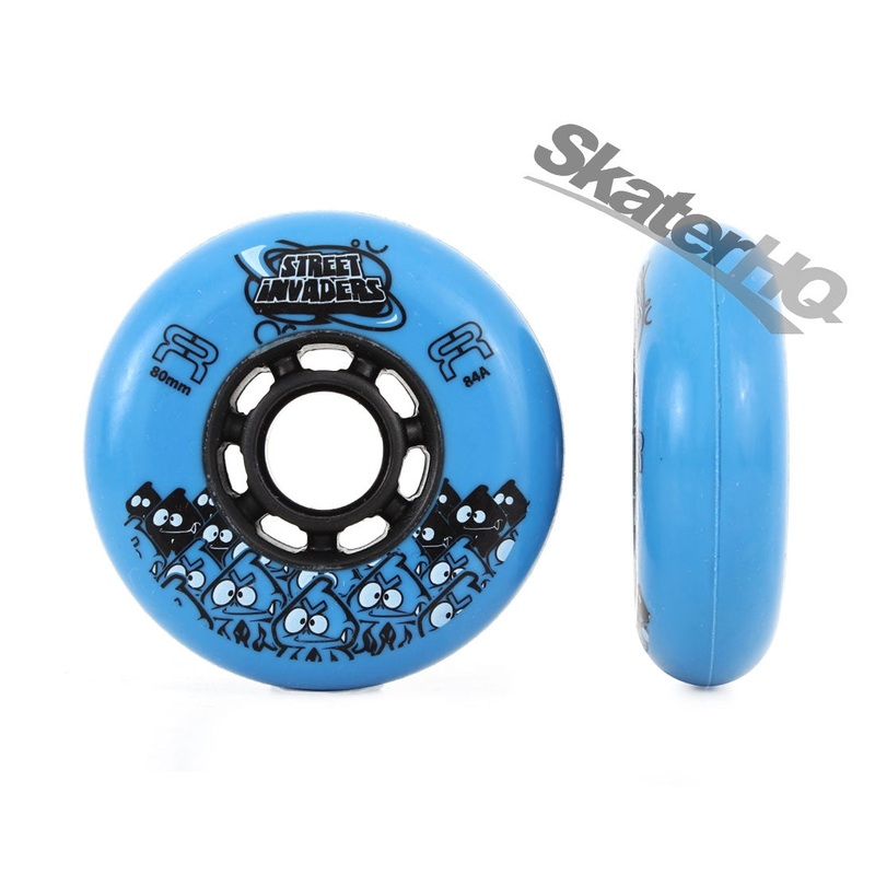 FR Street Invader 80mm 84a 4pk – Blue W 71-80mm Blue