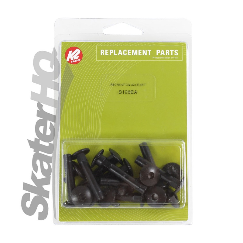 K2 Axle Set w/ Hex Lock – Black Black