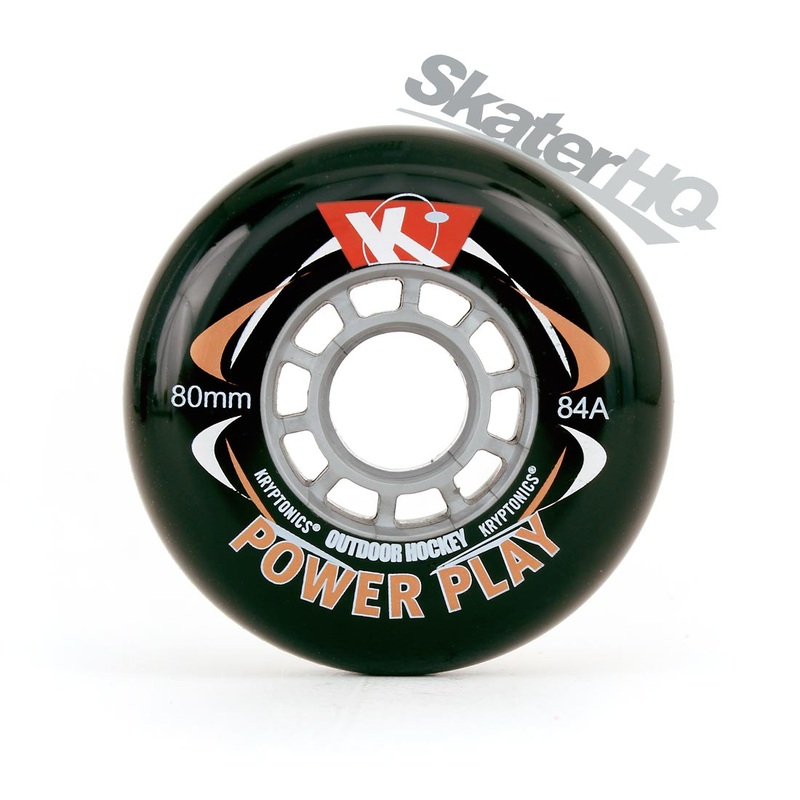 Kryptonics Powerplay 80mm/84a 4pk – Black W 71-80mm Black