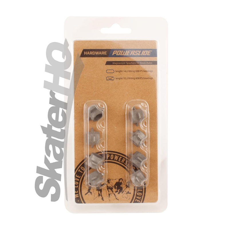 Powerslide Magnesium Spacers 8pk Grey