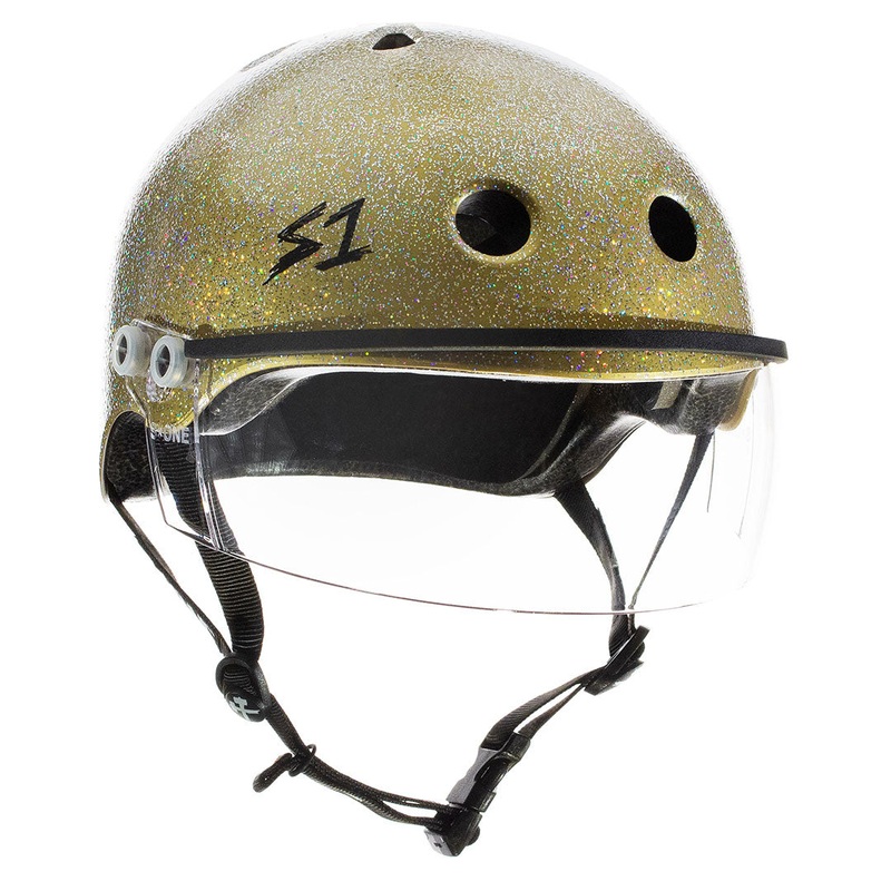 S-One Visor Lifer Helmet – Gold Glitter