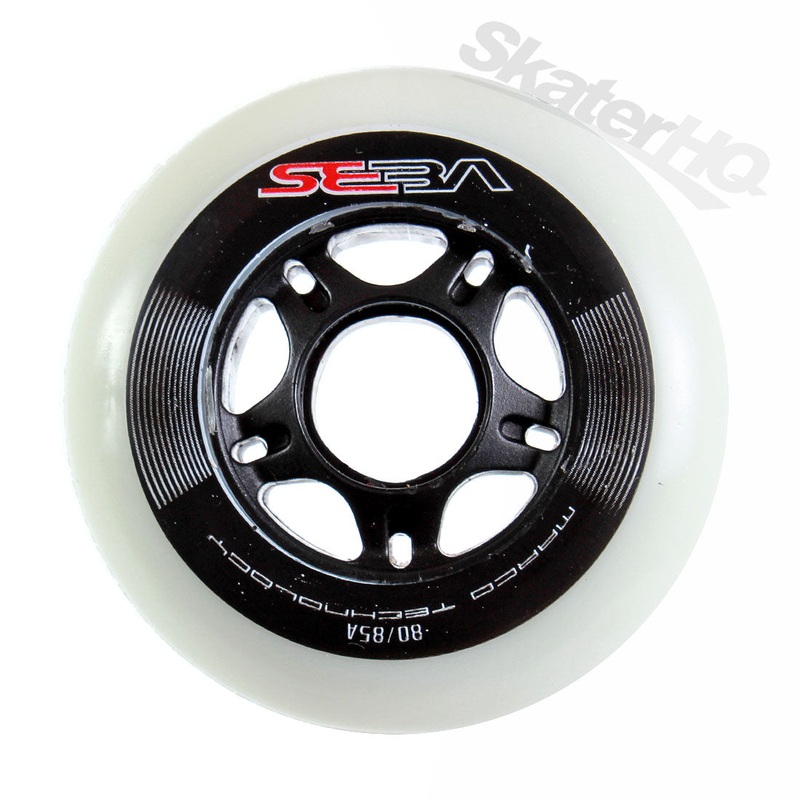 SEBA Wheels 80mm/85A 8pk W 71-80mm White