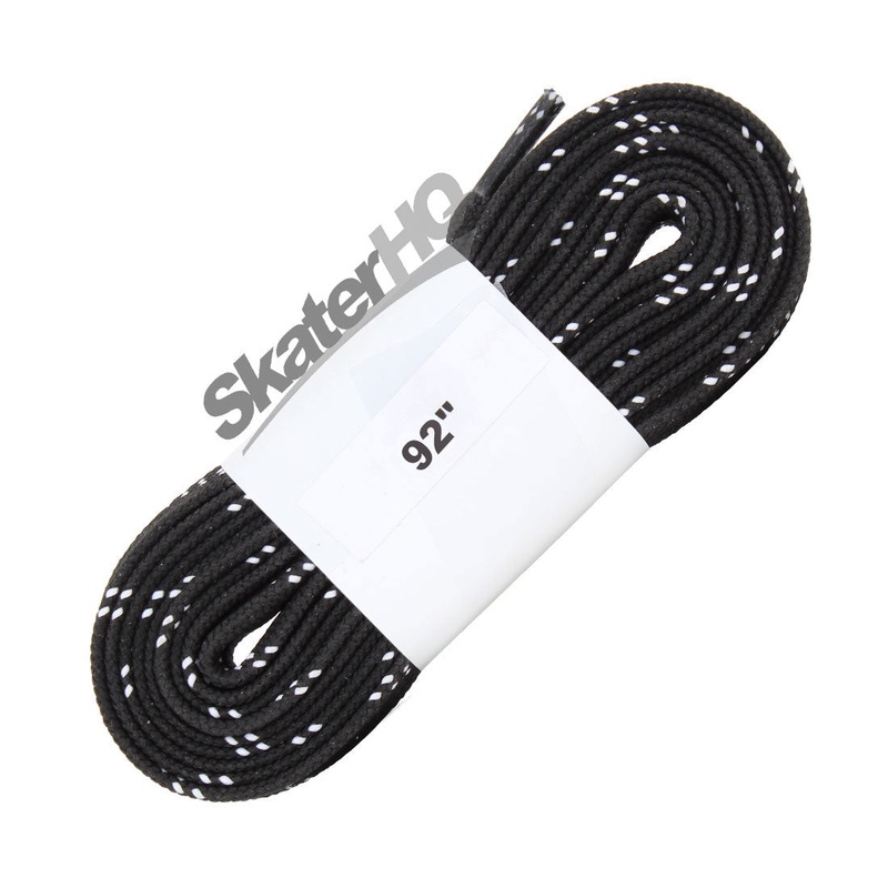 Riedell Solaris 92 Waxed Laces – Black/White Black and White