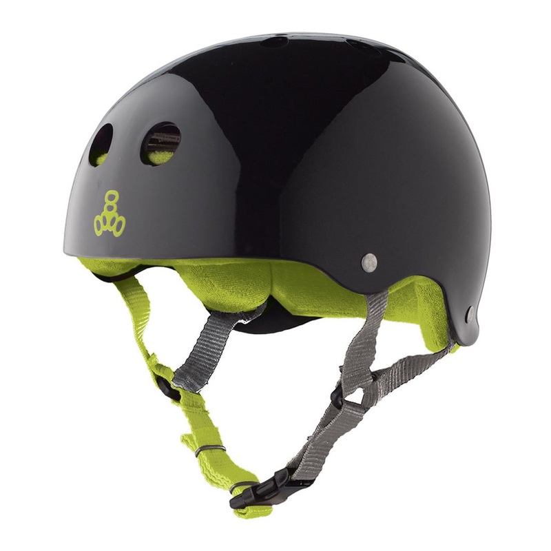 Triple 8 Skate SS Helmet – Black/Lime Gloss SML